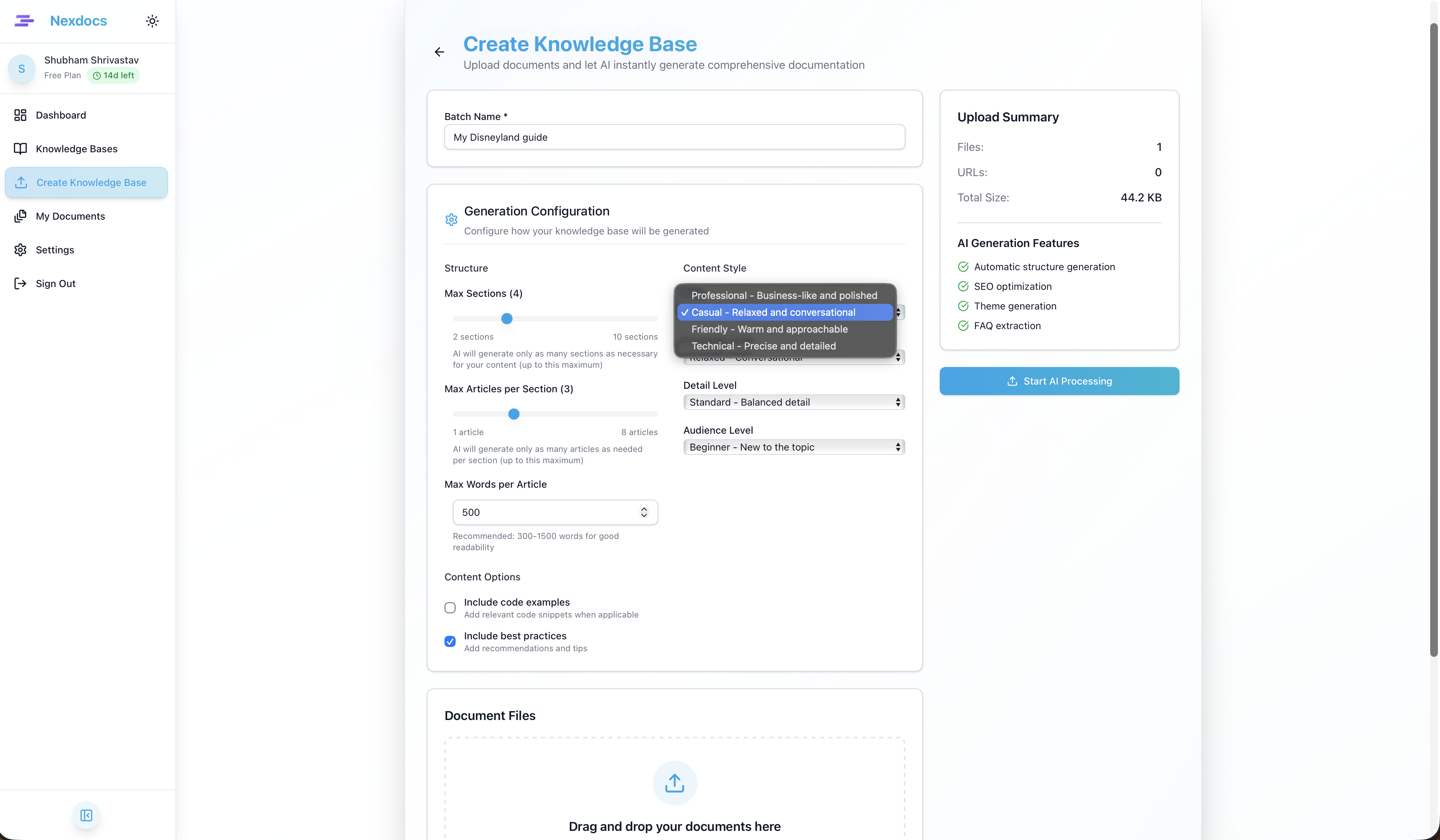 Nexdocs - AI-Powered Knowledge Platform