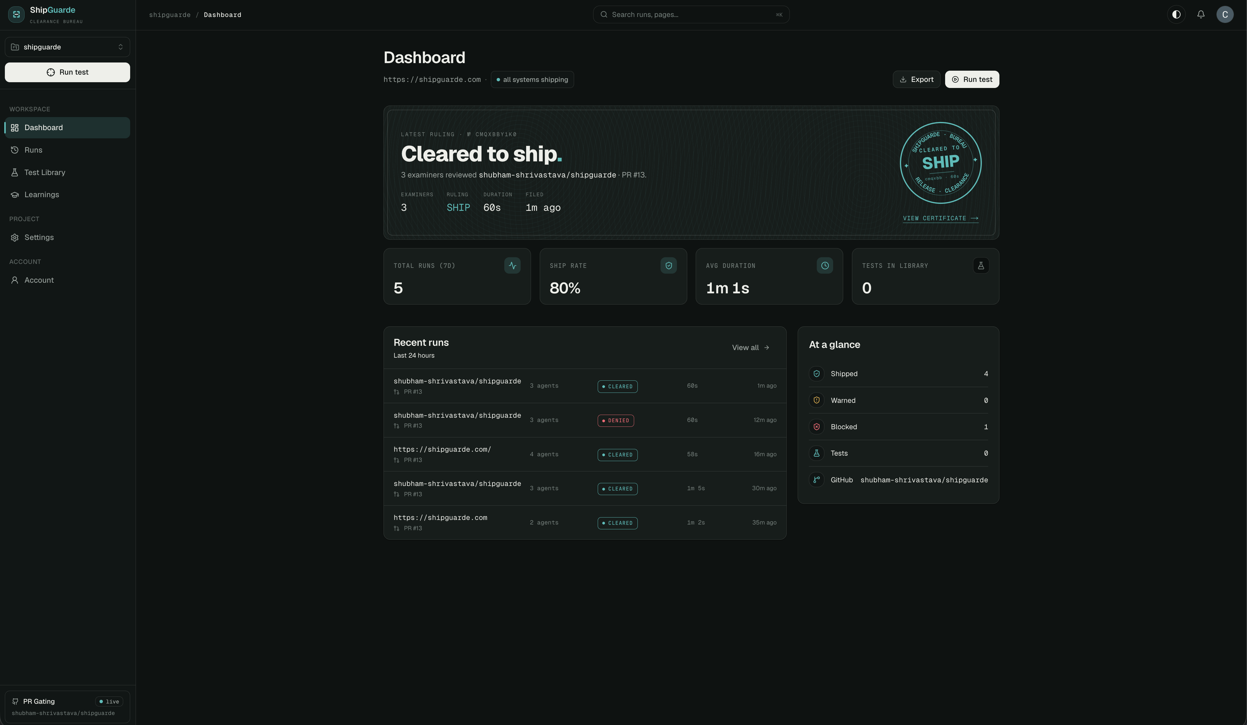 ShipGuarde - AI Quality Gate for Releases