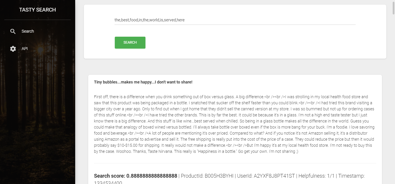 Review Search Tool